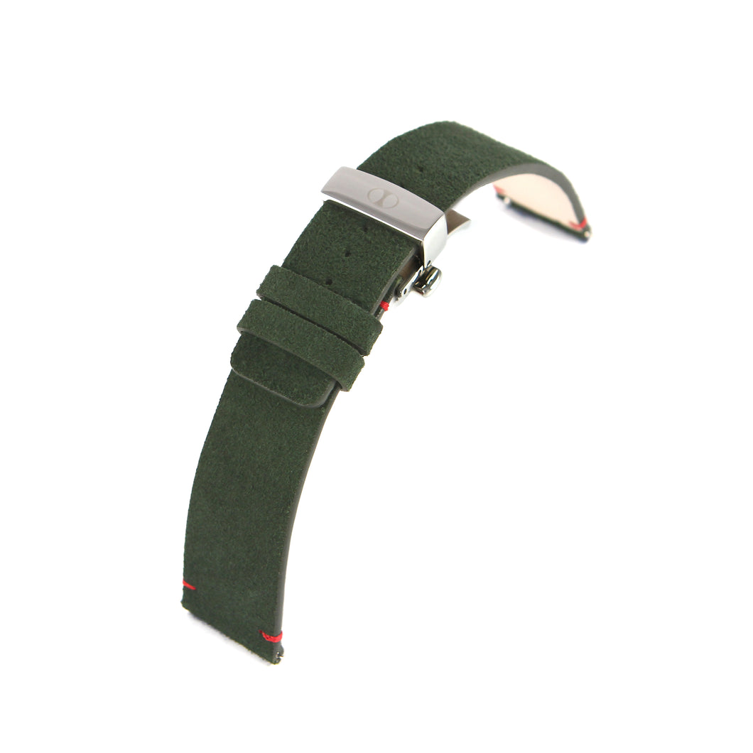 22 MM Suede French Straps with Steel Case Buckle Colors (3)