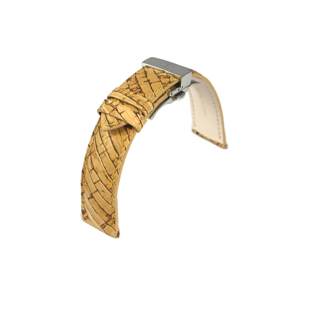 20MM Cork Leather Straps with Steel Case Buckle Long (115mm x 80mm)